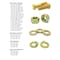 Boltsandnuts.Com Grade 8 Hex Cap Scrws, Hex Nuts, Flat & Lock Wshrs Zinc Yellow 1/4in, 5/16in 3/8in, &1/2in -575PCS Assortment Kit #191 - alternate 2